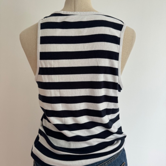 Basic - Dark Blue and White Stripped Camisole - Picture 2 of 3
